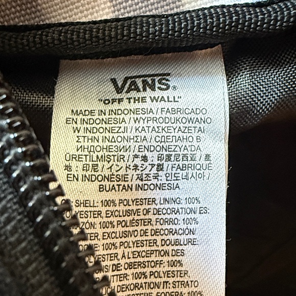 Vans Old Skool Checkered Backpack Bookbag Black White Large Padded Inside Pocket - Picture 10 of 11